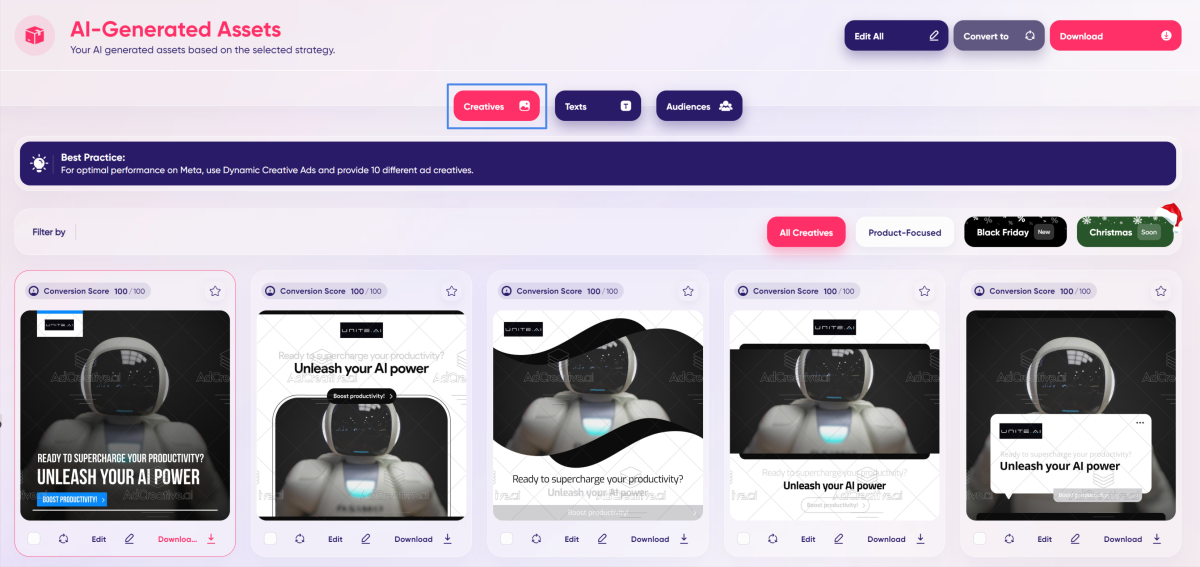 Ads generated with AdCreative.ai.