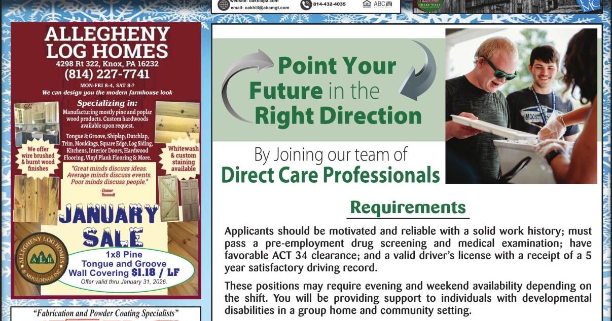 Winter Business Directory pg 1 – The Derrick