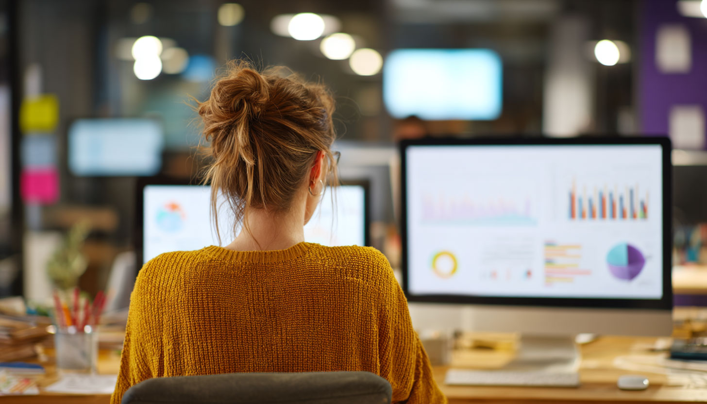 Advertiser Looking Reports On Screen