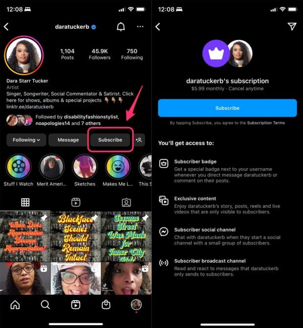 Dara Starr Tucker subscribe button