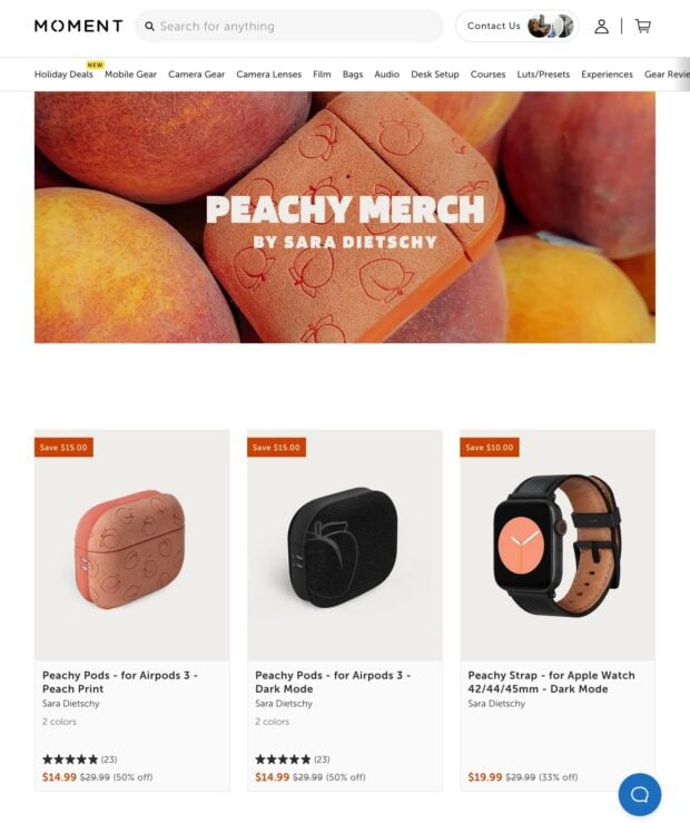 Moment Peachy Merch