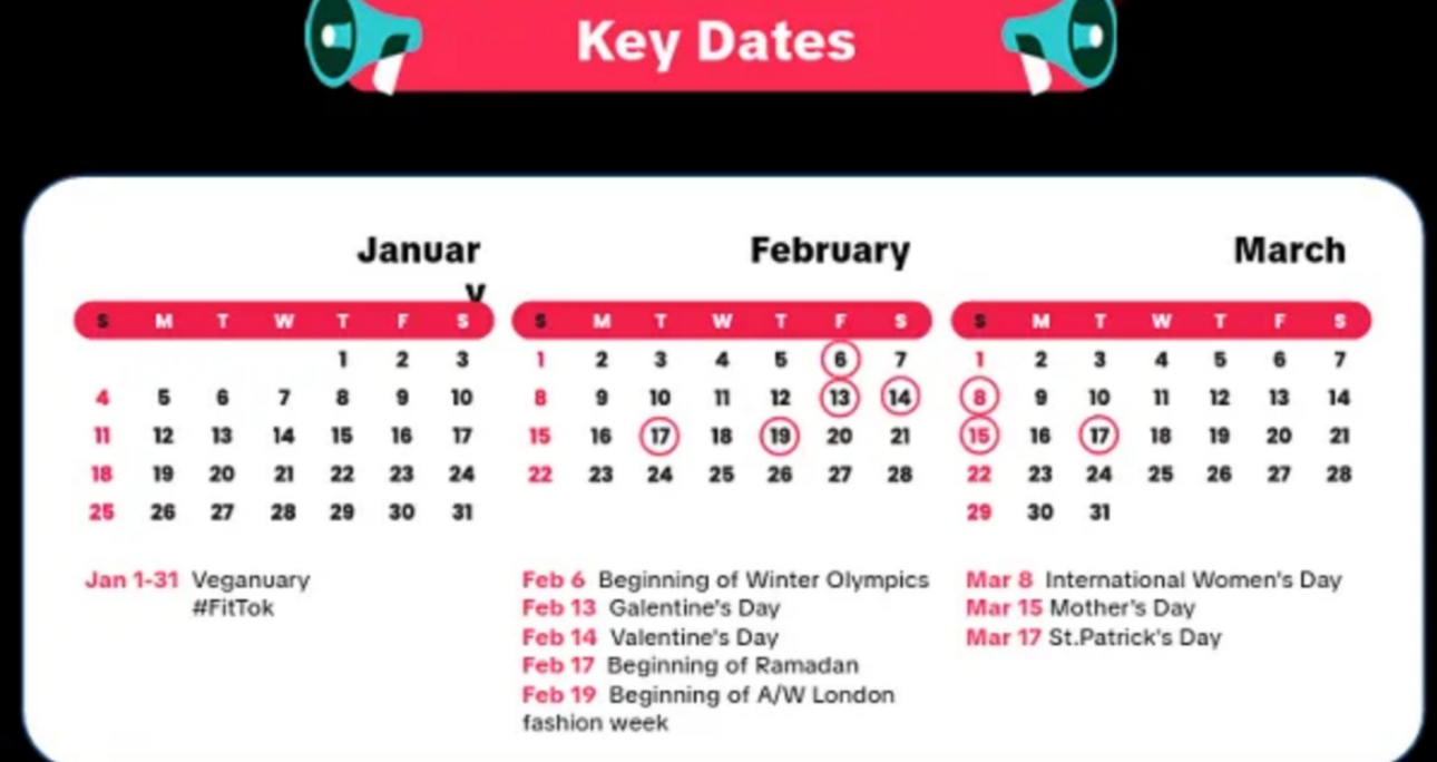 TikTok puts key dates on the calendar to give brands a heads up (and promote its ad products) – Tubefilter