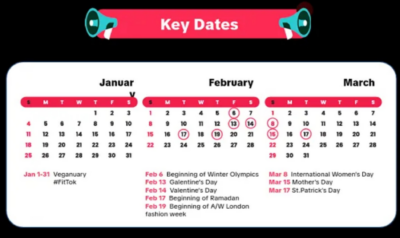 TikTok puts key dates on the calendar to give brands a heads up (and promote its ad products) – Tubefilter