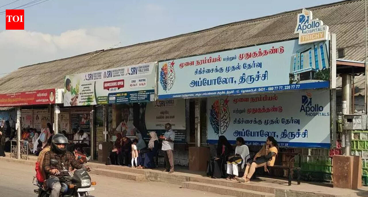 Ads swarm Trichy bus shelters, thwart info display – The Times of India