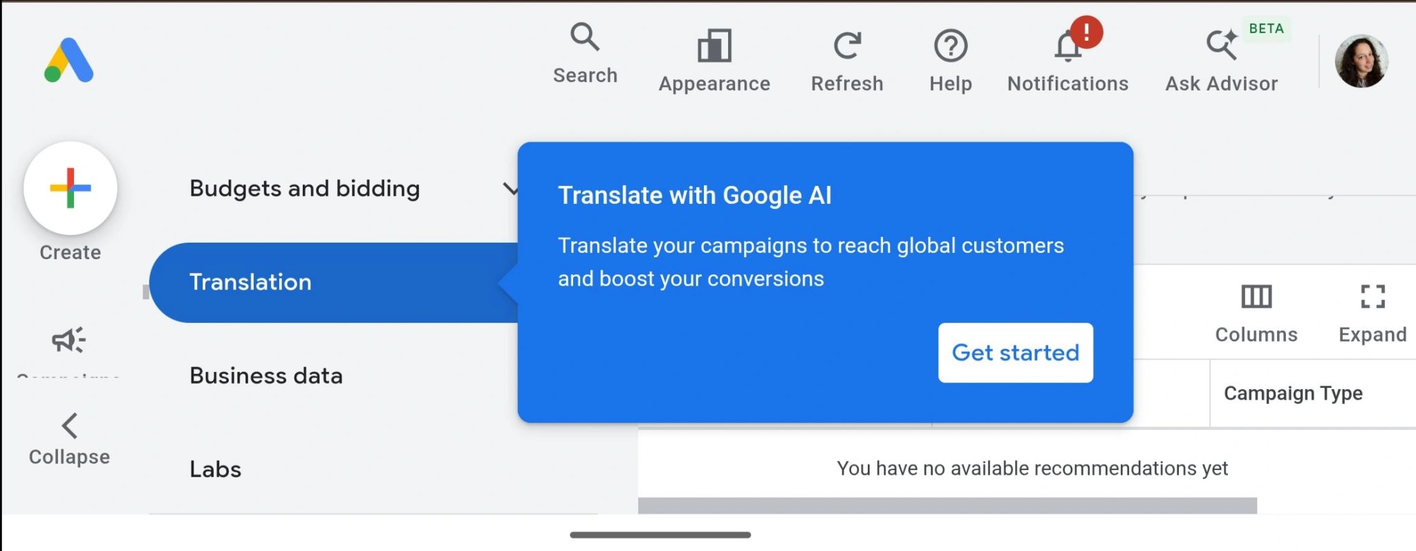 Google Ads Translation Tool