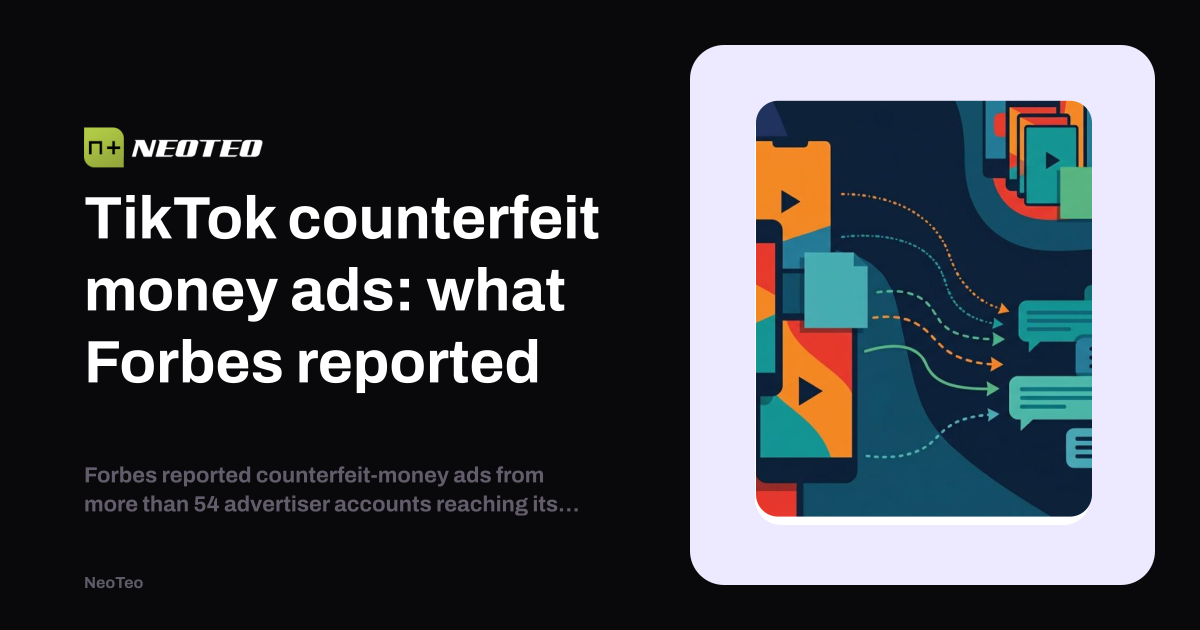 What Forbes reported about counterfeit money ads on TikTok – NeoTeo