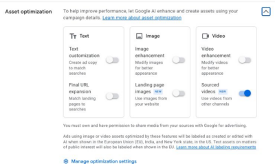 Google Ads Asset Optimization Sourced Videos On/Off Toggle – Search Engine Roundtable